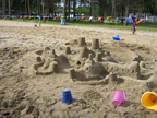 Château de sable sur la plage