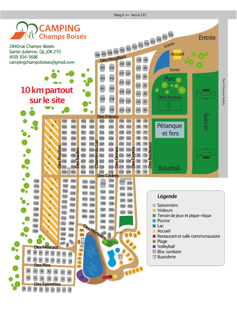 Carte du terrain